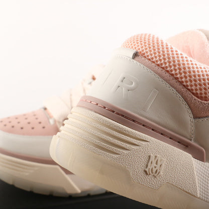 Tênis Cano Alto Couro Branco Detalhe Rosa
