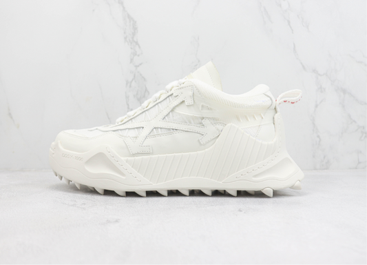 Tênis Runner Couro Branco Detalhe Listrado