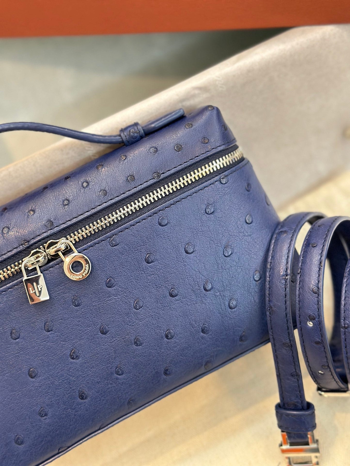 Bolsa Couro Azul