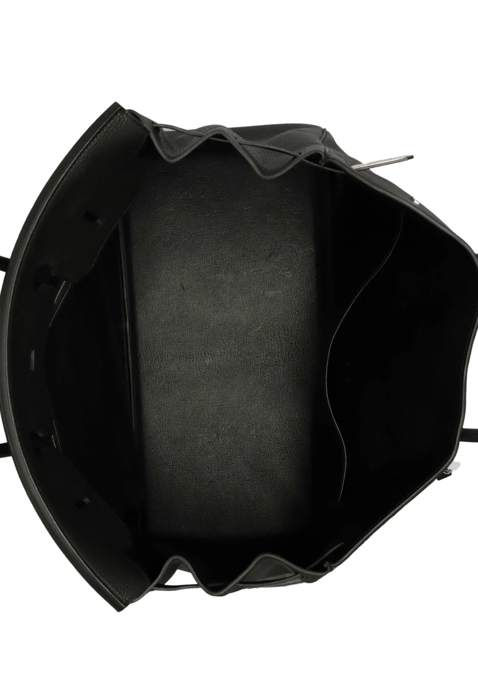 Bolsa Satchel Couro Preto com Alça Superior