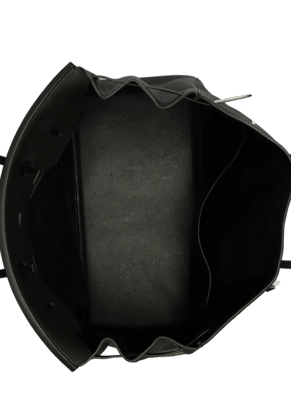 Bolsa Satchel Couro Preto com Alça Superior