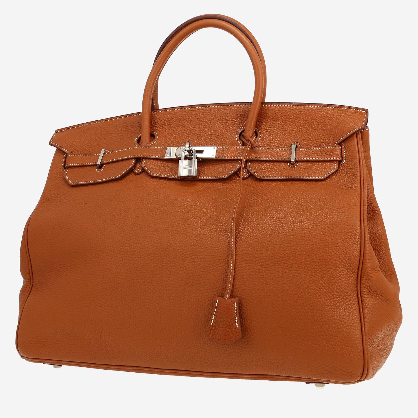 Bolsa Satchel Couro Caramelo com Alça Superior