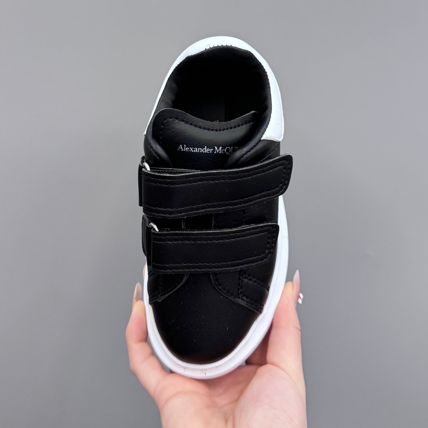 Tênis Infantil Couro Branco Detalhe Preto