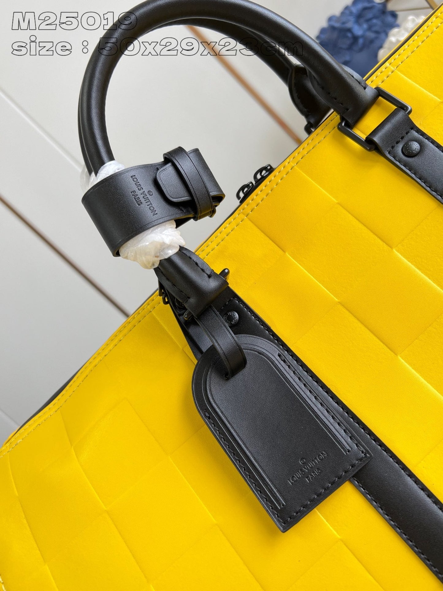 Mala Viagem Couro Amarelo Alça Ajustável 50cm