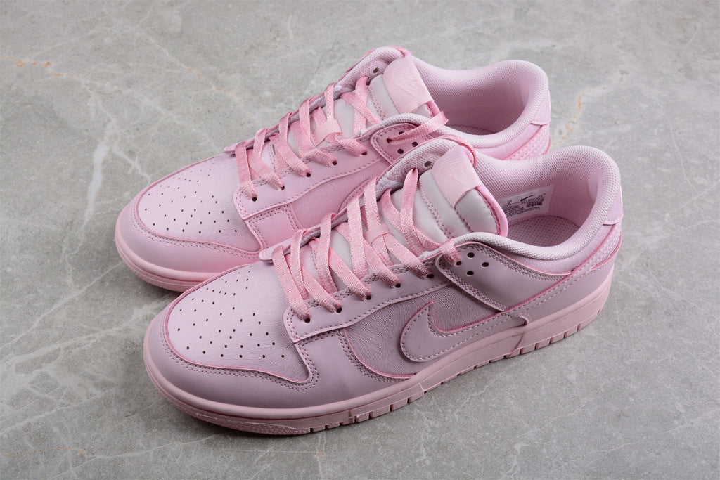 Tênis Cano Baixo Couro Rosa Prism Detalhe Branco