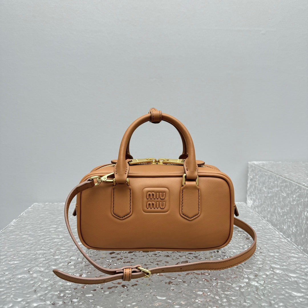 Bolsa Satchel Couro Marrom Compartimentos Estruturada