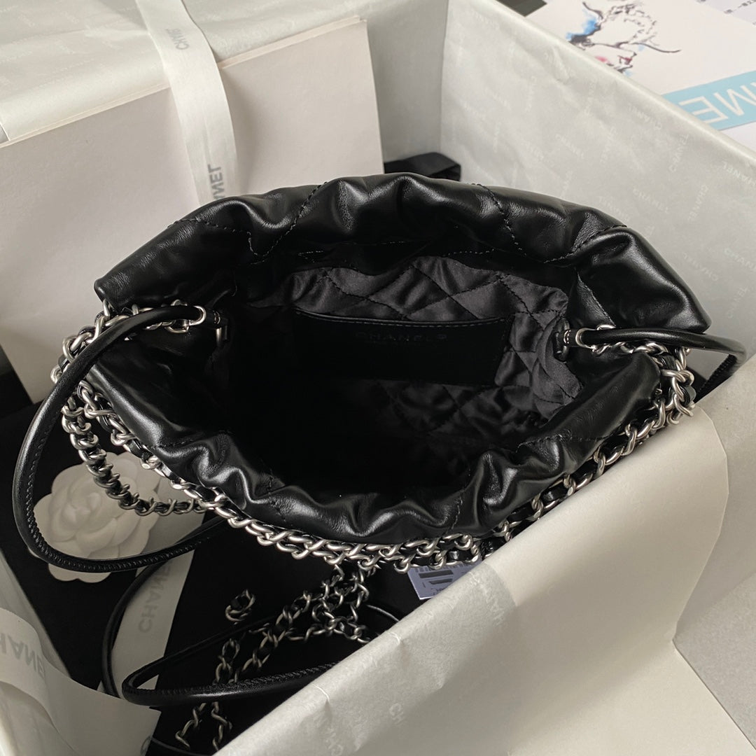 Bolsa Handbag Couro Bezerro Dourada Tamanho Mini