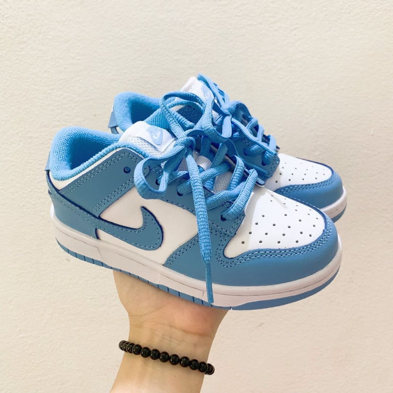 Tênis Cano Baixo Couro Azul Infantil