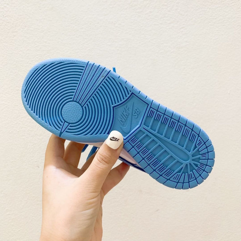 Tênis Cano Baixo Couro Azul Infantil