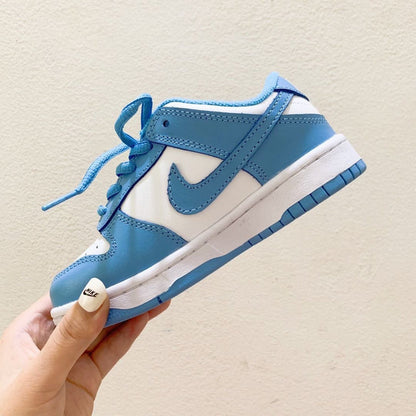 Tênis Cano Baixo Couro Azul Infantil