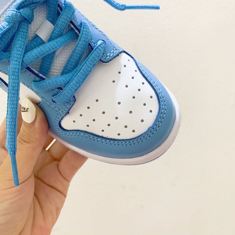 Tênis Cano Baixo Couro Azul Infantil