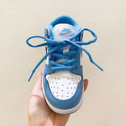Tênis Cano Baixo Couro Azul Infantil