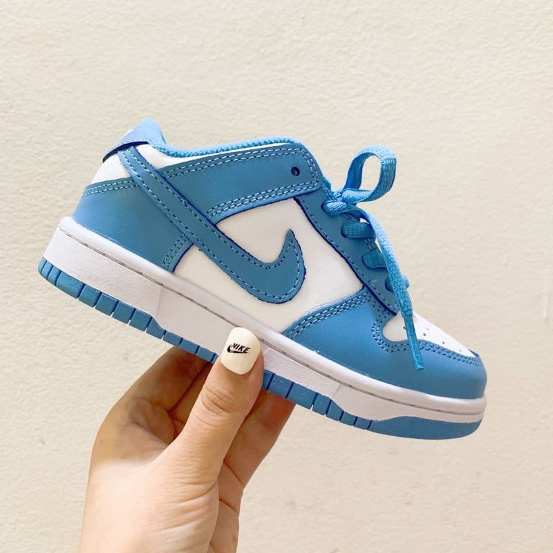 Tênis Cano Baixo Couro Azul Infantil