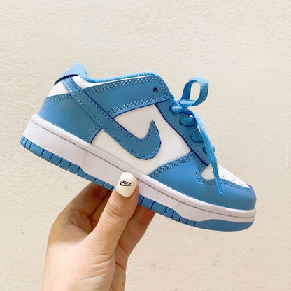 Tênis Cano Baixo Couro Azul Infantil