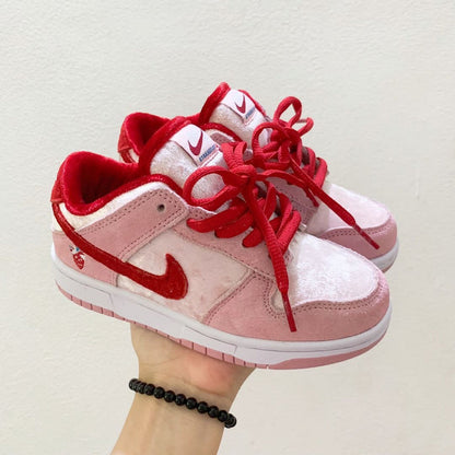 Tênis Cano Baixo Infantil Couro Rosa Padrão Estampado