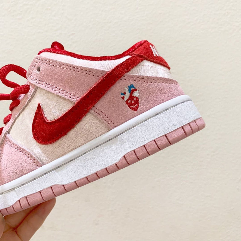 Tênis Cano Baixo Infantil Couro Rosa Padrão Estampado