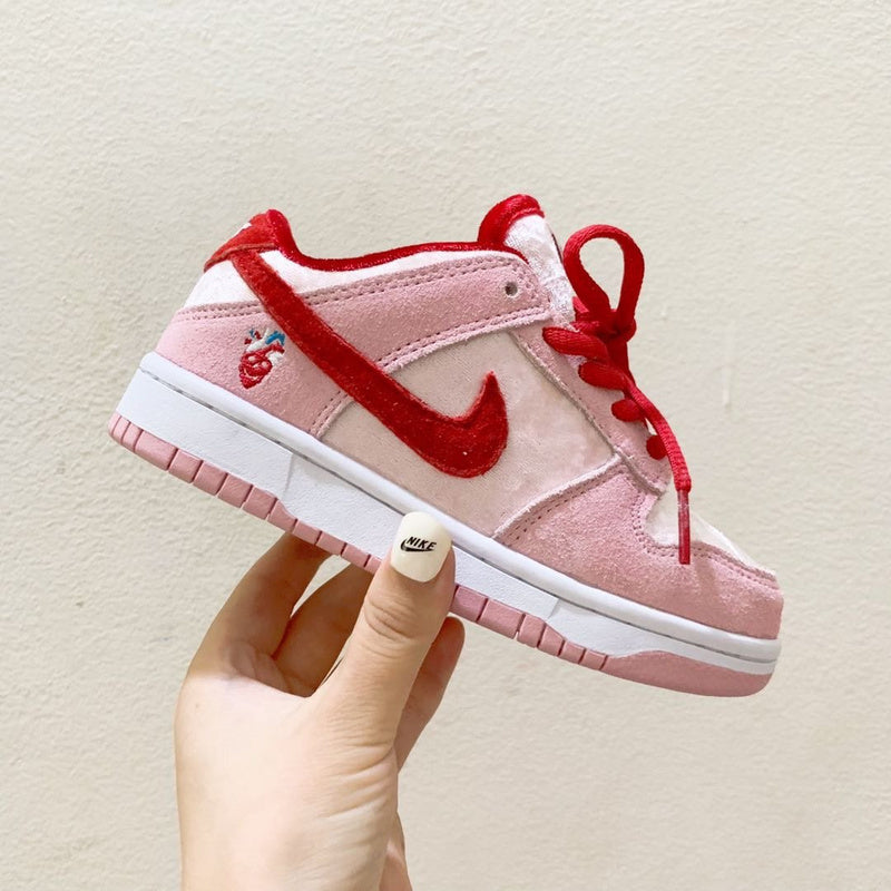 Tênis Cano Baixo Infantil Couro Rosa Padrão Estampado