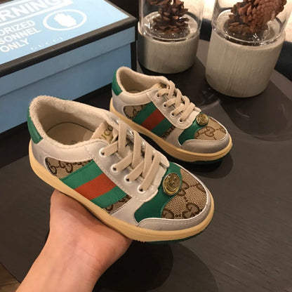 Tênis Infantil Couro Branco com Detalhe Listra