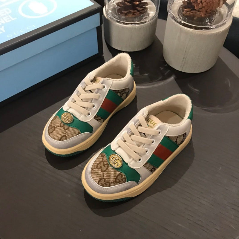 Tênis Infantil Couro Branco com Detalhe Listra
