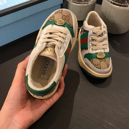 Tênis Infantil Couro Branco com Detalhe Listra