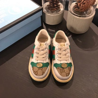 Tênis Infantil Couro Branco com Detalhe Listra
