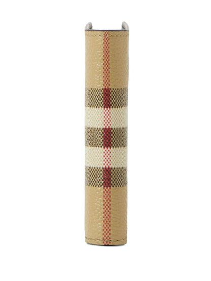 Burberry Carteira dobrável de couro xadrez