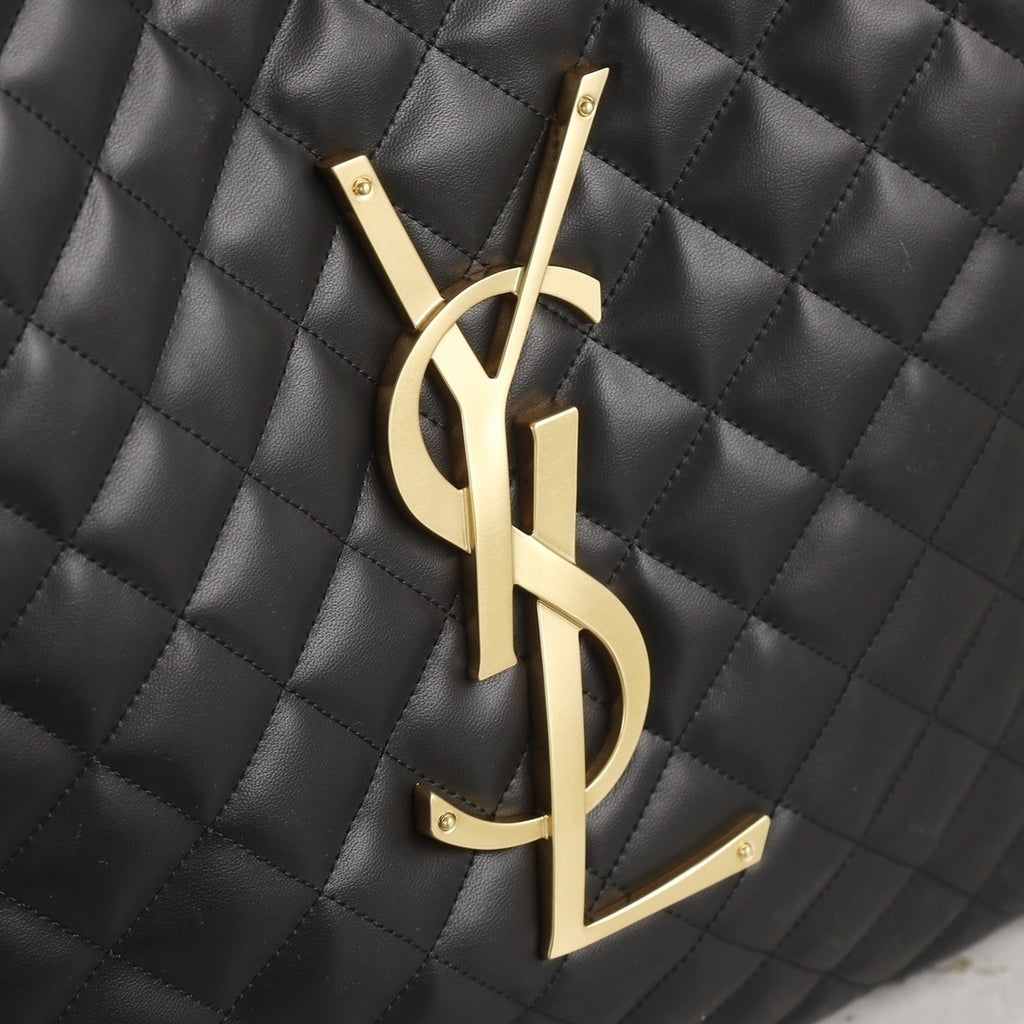 Bolsa Tote Couro Bege Estruturada 58cm
