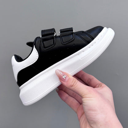 Tênis Infantil Couro Branco Detalhe Preto