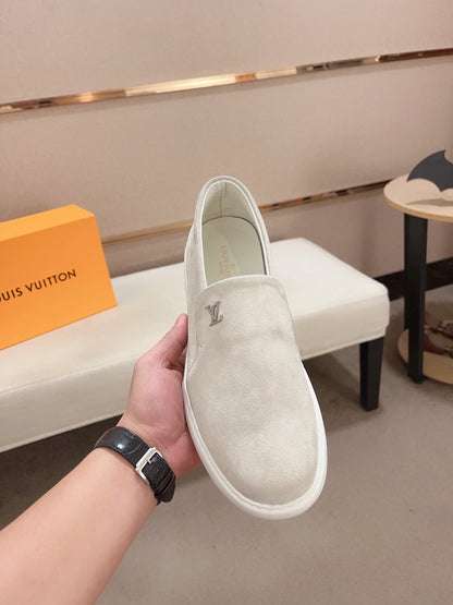 Tênis Slip-On Camurça Branco