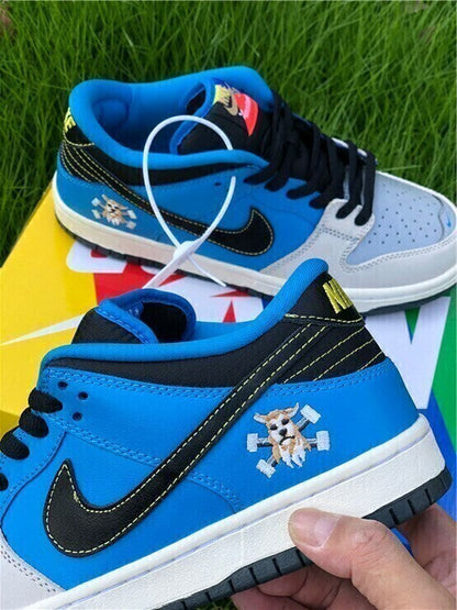 Tênis Cano Baixo Couro Skate Preto Detalhe Colorido