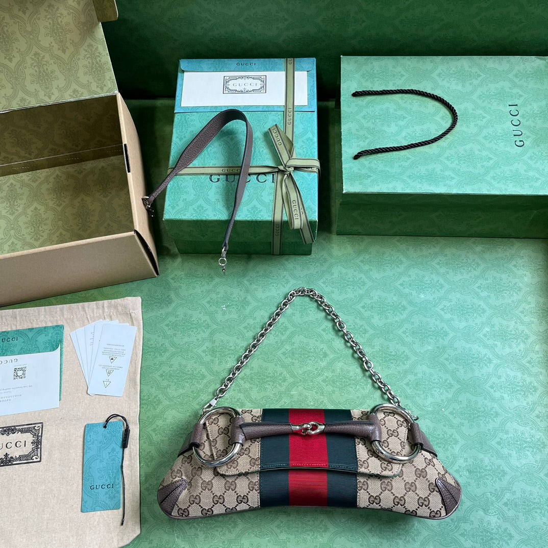 Bolsa Ombro Couro Pequena Com Corrente Metálica