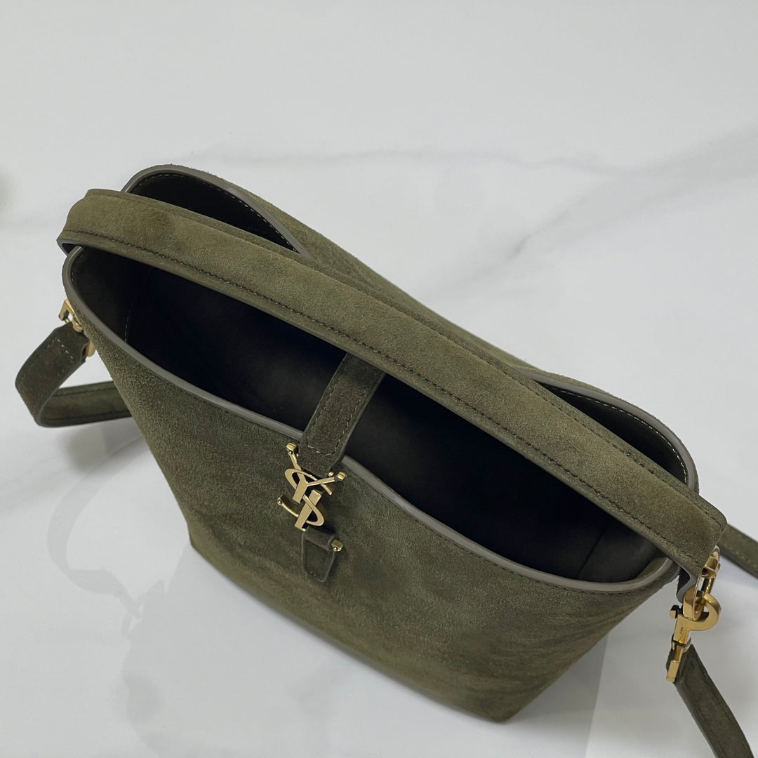 Bolsa Satchel Camurça Verde 37cm