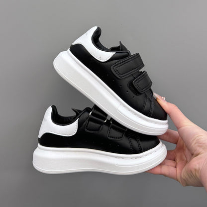 Tênis Infantil Couro Branco Detalhe Preto