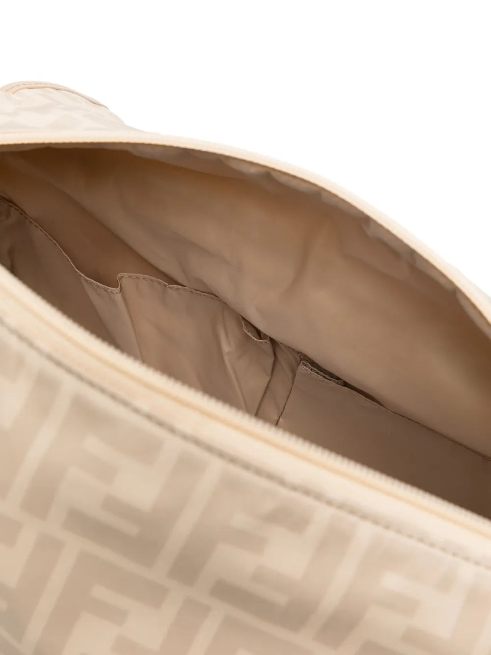 Bolsa Mão Couro Padrão Letras F Espelhadas