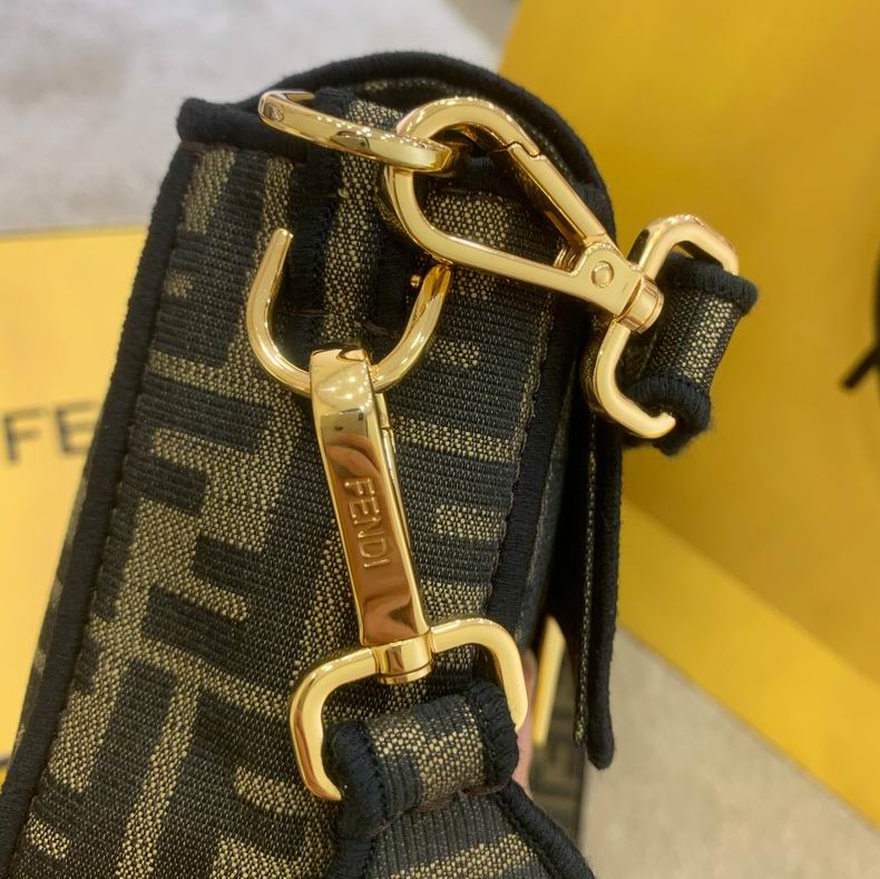 Bolsa Couro Jacquard Letras F Espelhadas