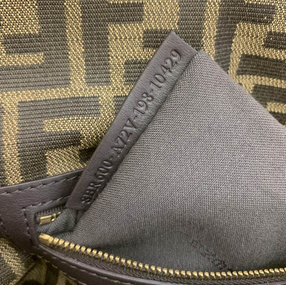 Bolsa Couro Jacquard Letras F Espelhadas