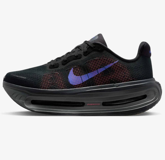 Tênis Runner Malha Preto Detalhes Roxo