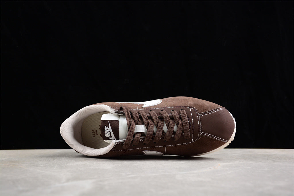 Tênis Casual Couro Marrom Liso