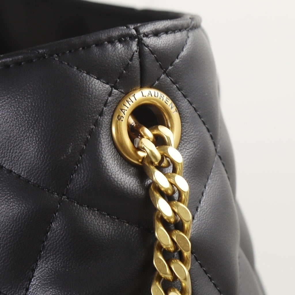 Bolsa Tote Couro Bege Estruturada 58cm