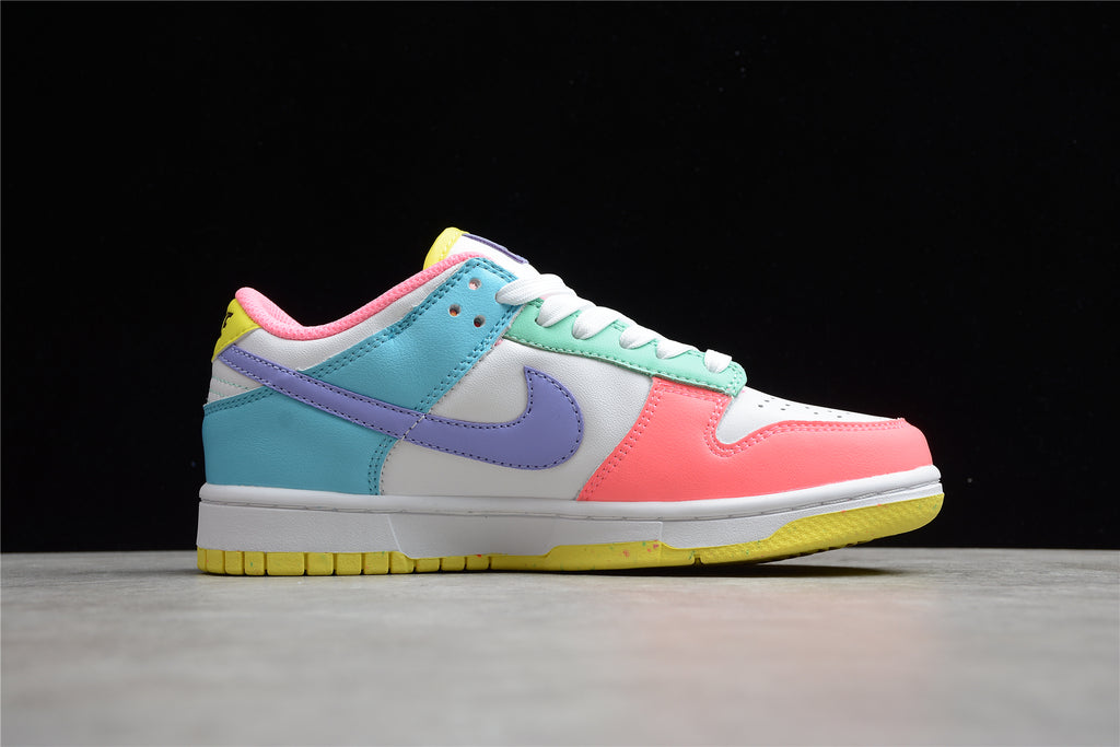 Tênis Cano Baixo Couro Multicolorido Pastel