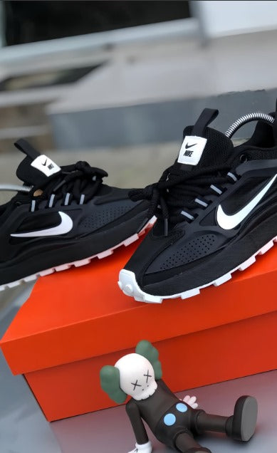 Tênis Runner Malha Branco Detalhe Cinza Solado Air