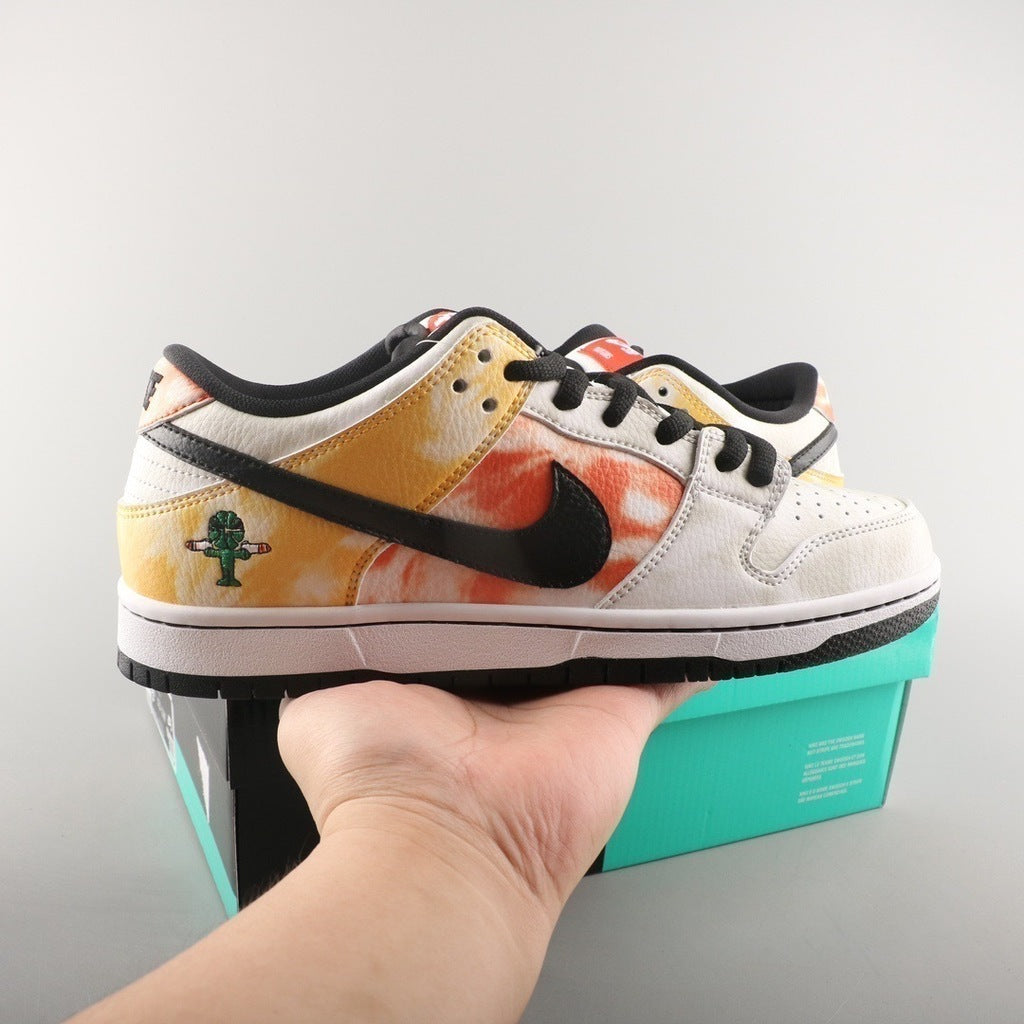 Tênis Cano Baixo Lona Tie-Dye Branco