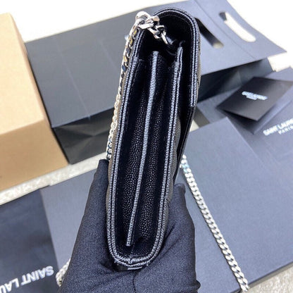 Bolsa Ombro Couro Preto Fechamento Magnético