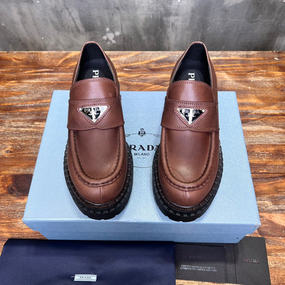 Mocassim Couro Marrom Liso