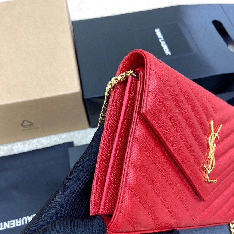 Bolsa Couro Vermelho