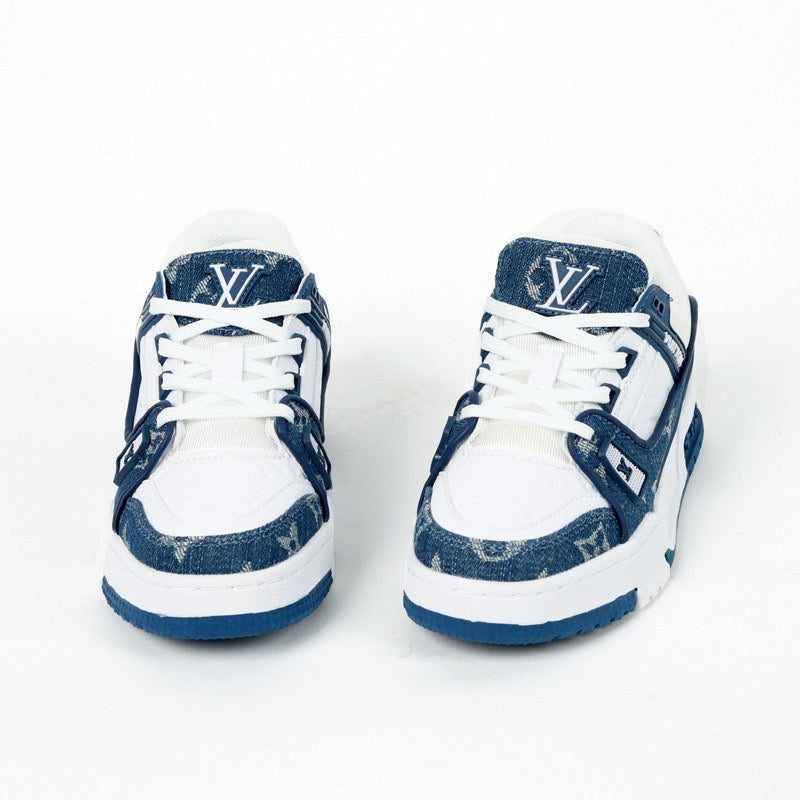 Tênis Infantil Casual Couro Azul