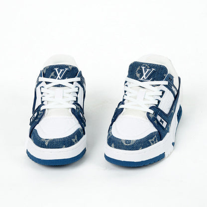 Tênis Infantil Casual Couro Azul
