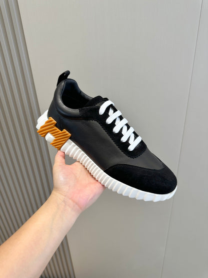 Tênis Casual Couro Preto