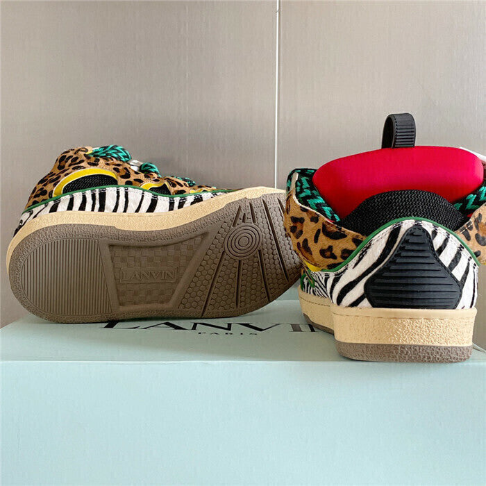 Tênis Couro Animal Print Solado Robusto