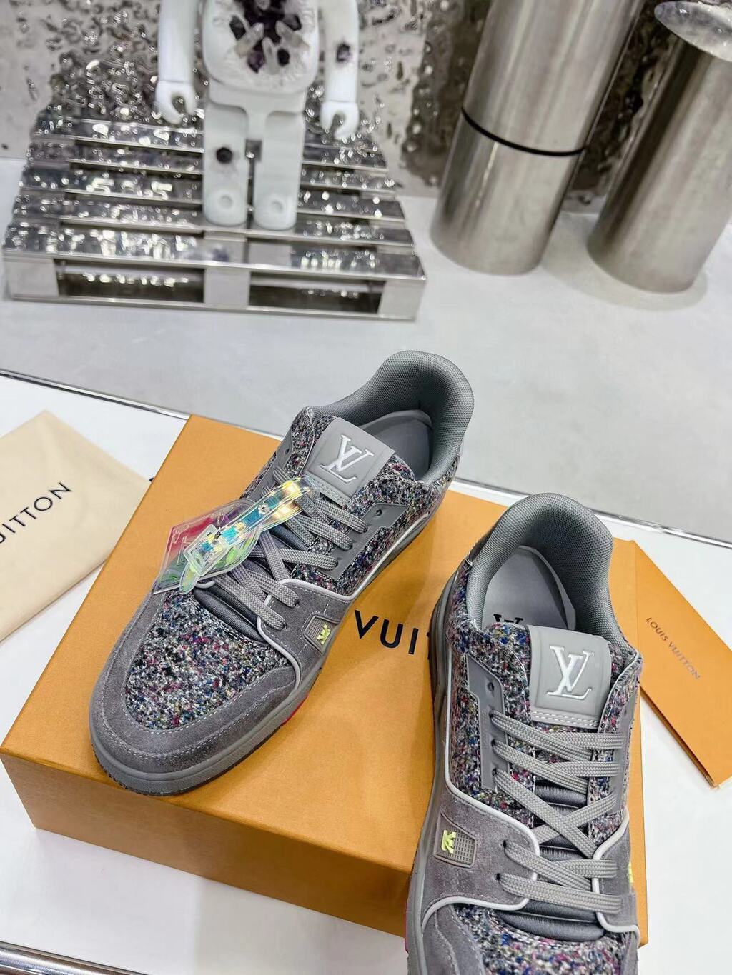 Tênis Casual Cinza Multicolorido